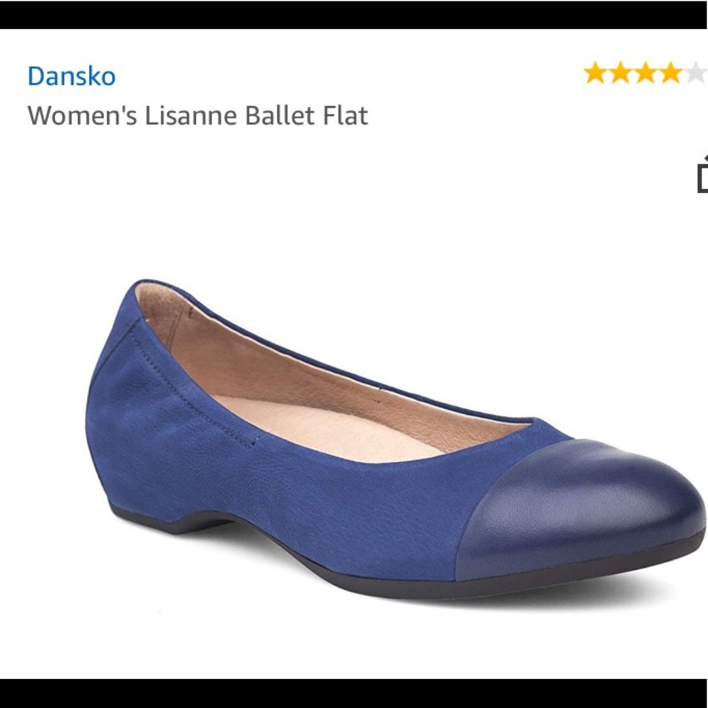 Dansko Navy Flats w/ Gekks sock insert-worn once